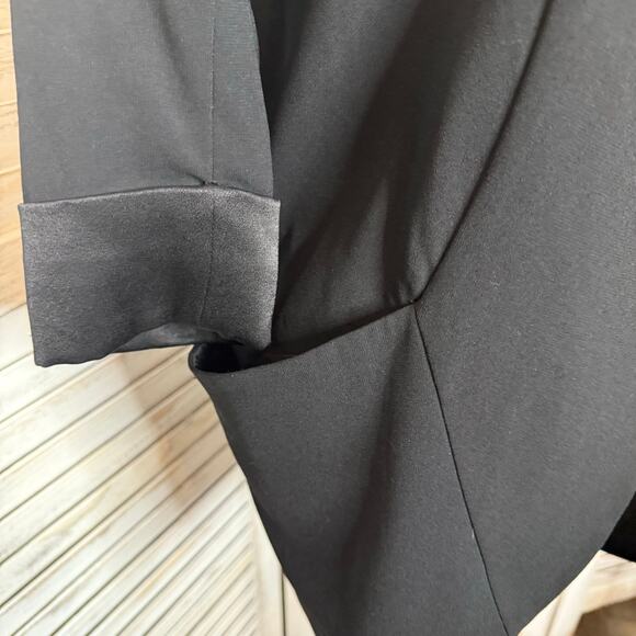 WILFRED | ARITZIA Women's Chevalier Open Front Jacket Satin Black Size 0 - Picture 9 of 16